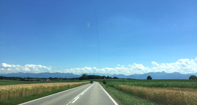 Blick auf die Alpen aus dem methodfive Umfeld