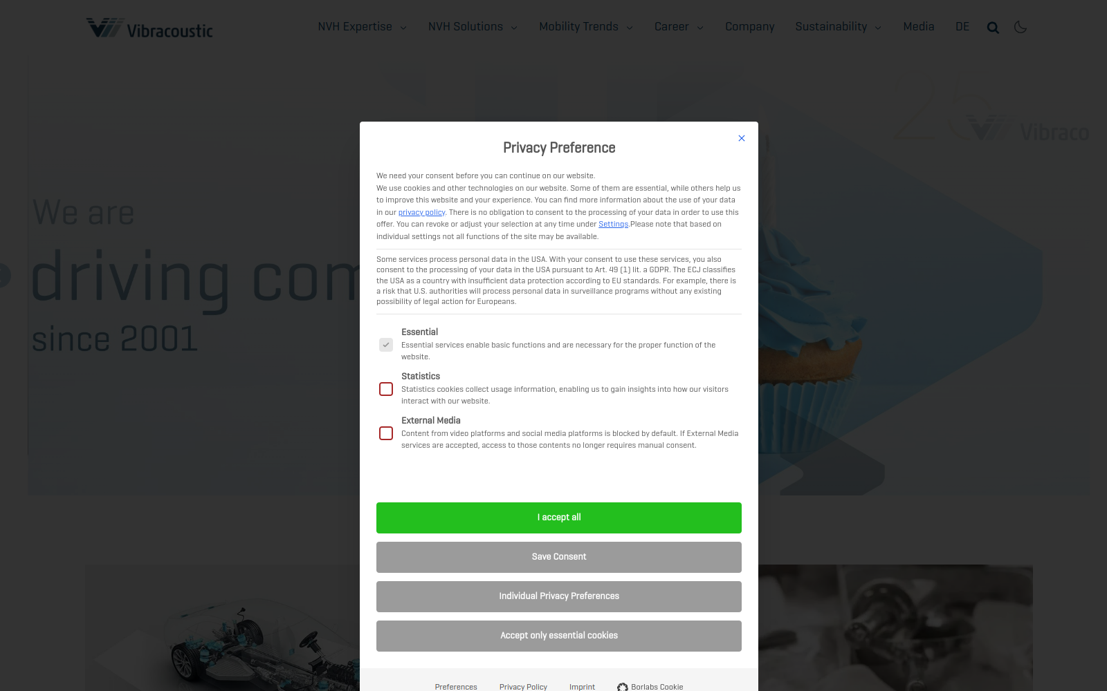 Screenshot von Vibracoustic SE